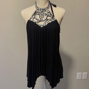 Black halter top